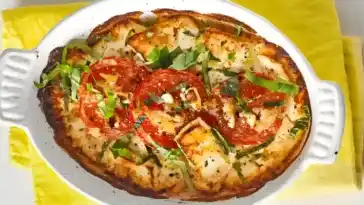 Gegrillter Schafskäse mit Knoblauchtomaten
