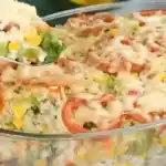 Gemüseauflauf mit Crème fraîche, immer eine gute Idee !