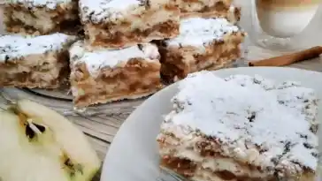 Gestreuter Apfel-Zimt Kuchen, ein Tassenrezept !