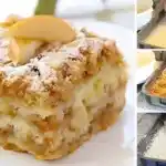 Gestreuter Tassenkuchen mit Äpfeln