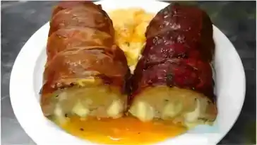 Hackfleisch Roulade mit wenig Zutaten