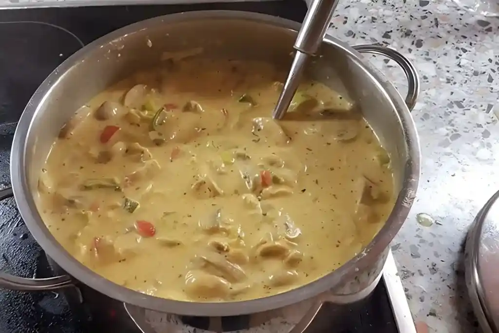 HÄHNCHEN CURRY LAUCH-SUPPE