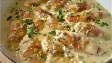 Hahnchen in cremiger Spinat Parmesan Sose 4x
