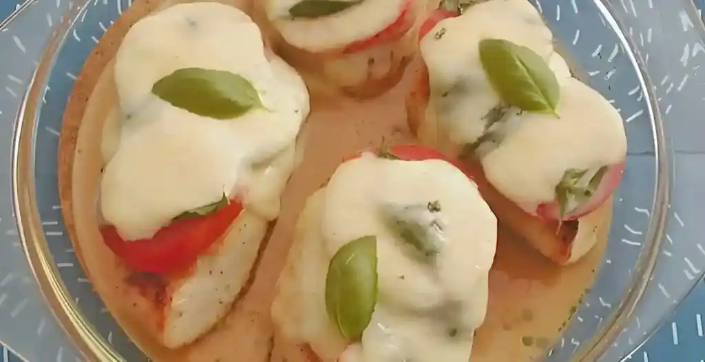 Hähnchenbrustfilet mit Tomate und Mozzarella überbacken