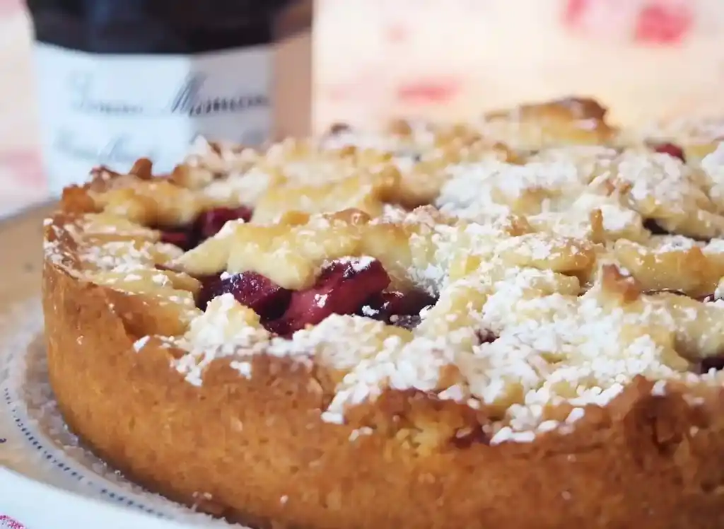 Heidelbeer-Apfel-Marzipan-Tarte