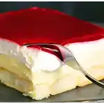 Himbeer-Puddingcreme Schnitten (Kuchen ohne Backen)