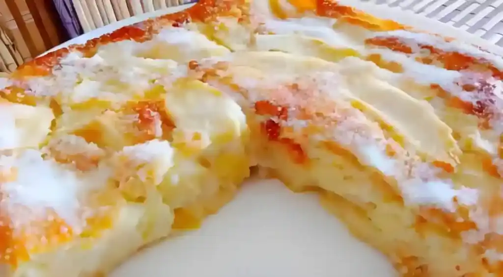 Joghurtkuchen mit äpfeln so köstlich dass er auf der zunge schmilzt