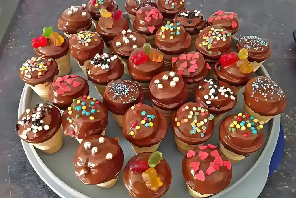KLEINE KUCHEN IM WAFFELBECHER
