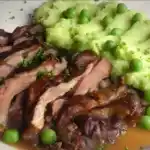 Kartoffel Erbsen Brei mit Damhirsch Fleisch 4x