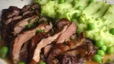 Kartoffel Erbsen Brei mit Damhirsch Fleisch 4x