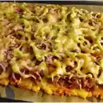 Kartoffelpizza mit Hackfleisch,ohne Hefeteig !
