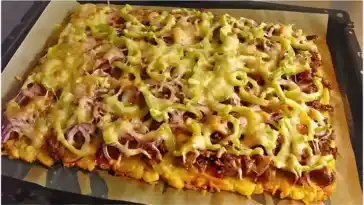 Kartoffelpizza mit Hackfleisch,ohne Hefeteig !