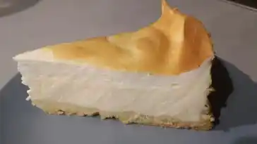 Käsekuchen mit 2 Schichten, Mango-Himbeer-Sorbet