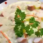 Kohlrabikartoffelmohrrubeneintopf mlt Wiener Wurstchen 4x