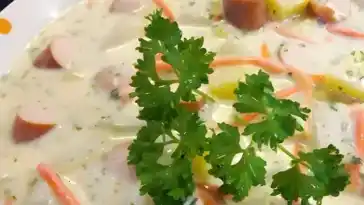 Kohlrabikartoffelmohrrubeneintopf mlt Wiener Wurstchen 4x