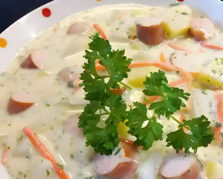 Kohlrabikartoffelmohrrubeneintopf mlt Wiener Wurstchen 4x