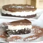 Köstlicher Kokoskuchen mit Schokolade und Puffreis