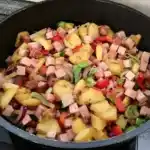 Leberkäse Pfanne, super lecker !