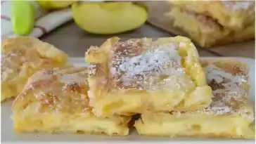 Leckere Apfelpudding Schnitten die immer gelingen