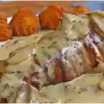 Lende im Speckmantel mit Champignons 4x