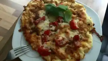 Low Carb Frischkasepizza mit Lachs 4x