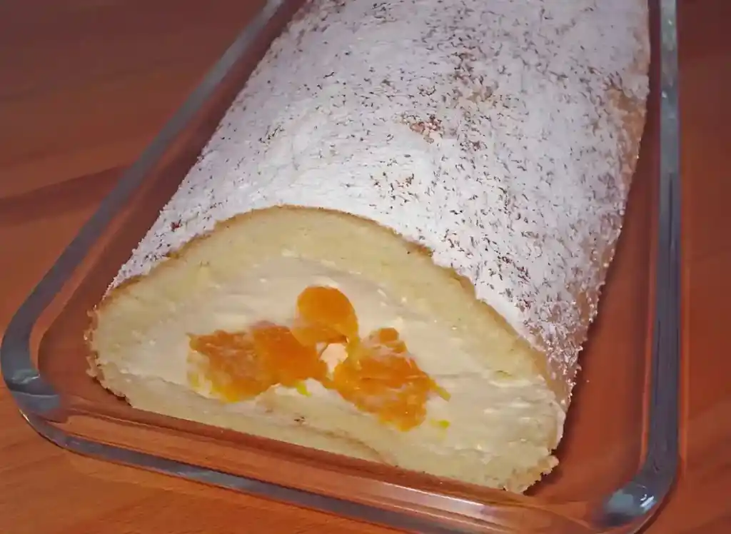MANDARINENQUARK – BISKUITROLLE