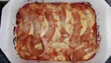 Makkaroni – Wurstchen – Auflauf 4x