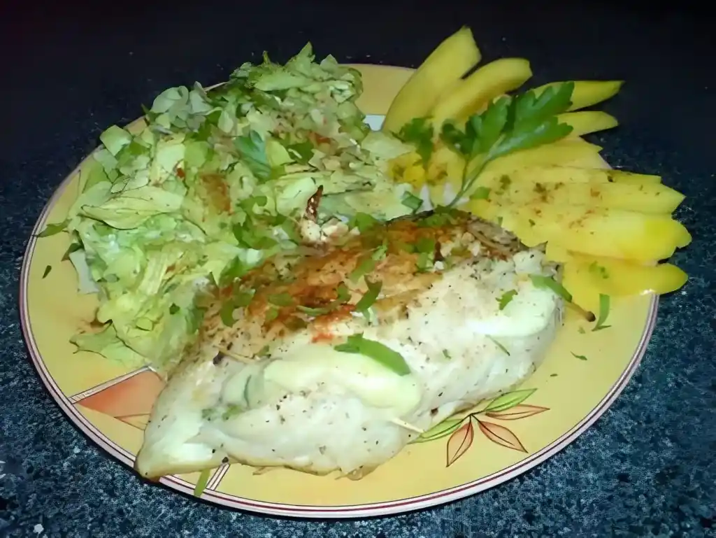 Mango-Mozzarella-Hähnchenbrustfilet