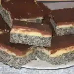 Mohnkuchen mit Vanillecreme und Schoko (leckerer Blechkuchen, schmeckt lecker, gelingt immer)