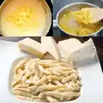 Nudeln in cremiger Knoblauch Kasesauce 4x