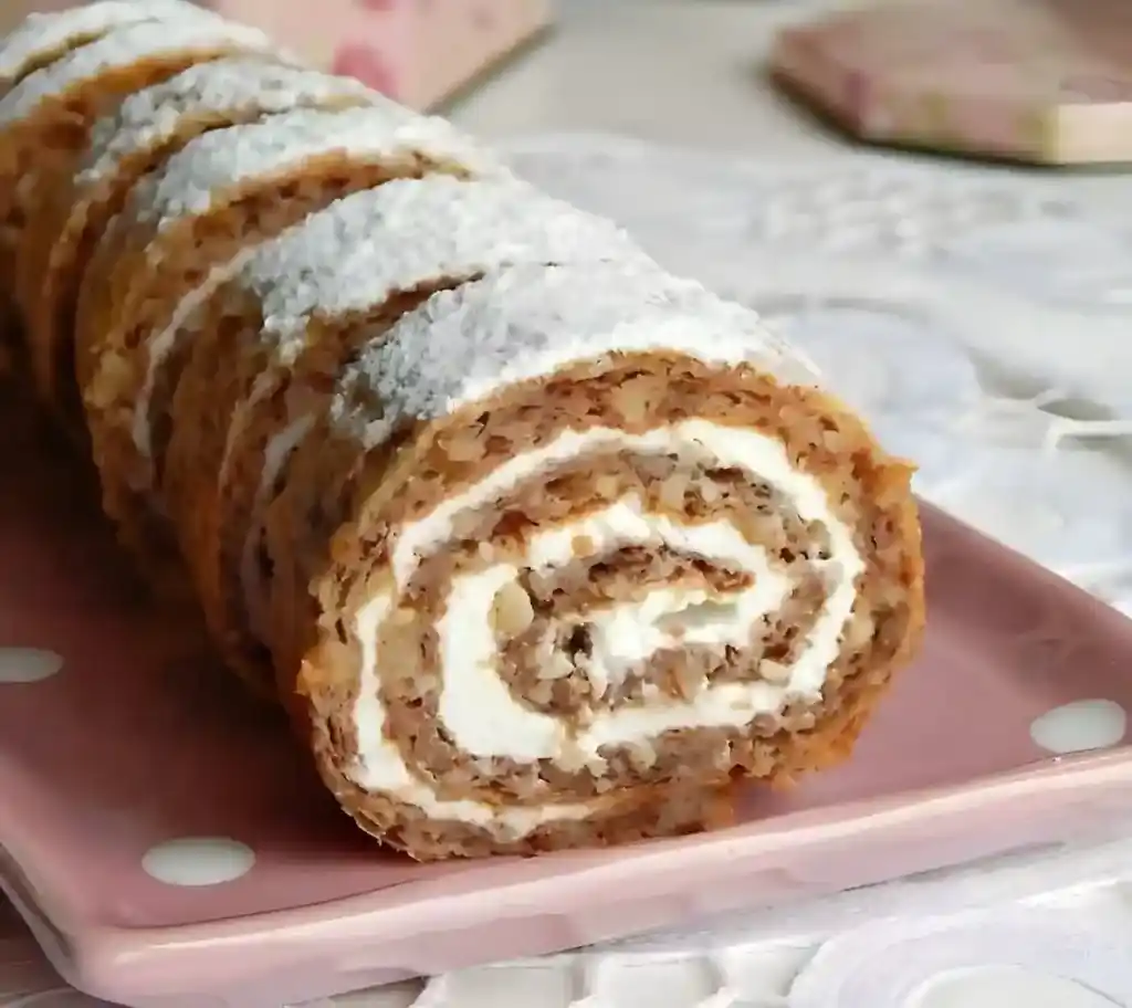 Nuss-Rolle OHNE Mehl und in ein paar Minuten zubereitet!
