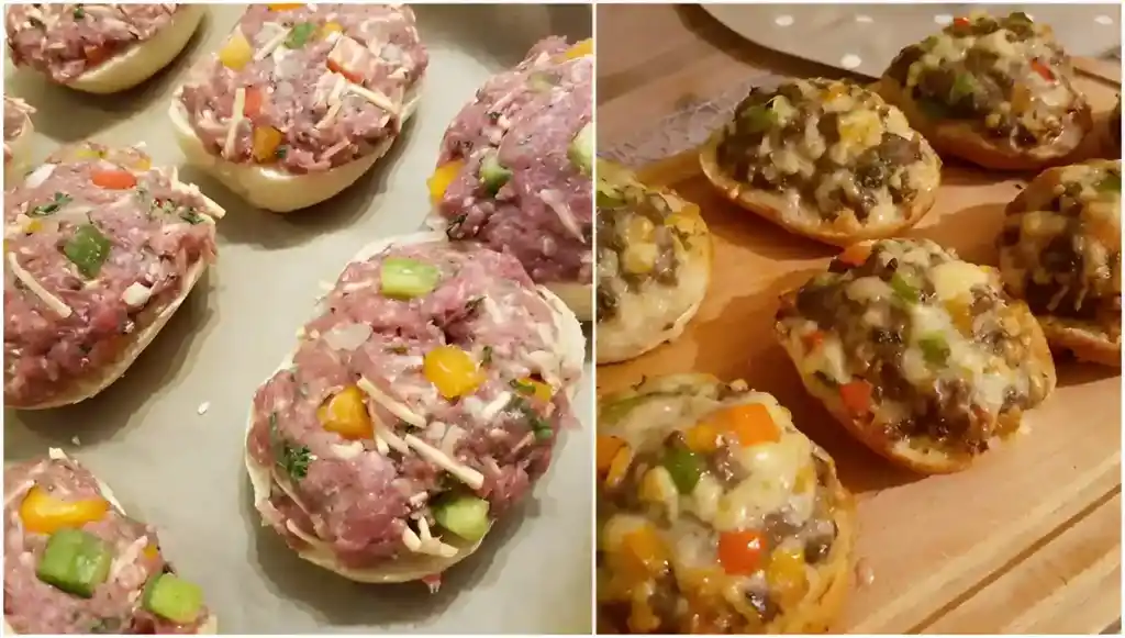 Paprika-Hackbrötchen