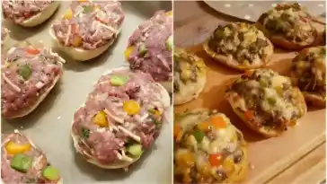 Paprika-Hackbrötchen