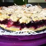 Peach Blueberry Pie with Pecan Crumb Topping