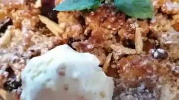 Pflaumen Crumble result