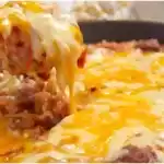 Reis Hackfleisch Auflauf mit Knoblauch