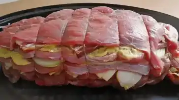 Schichtbraten in senfsauce mit feta ein super rezept