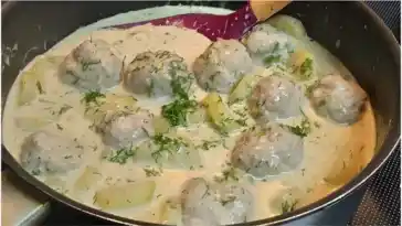Schmorgurken mit Hackbällchen lecker