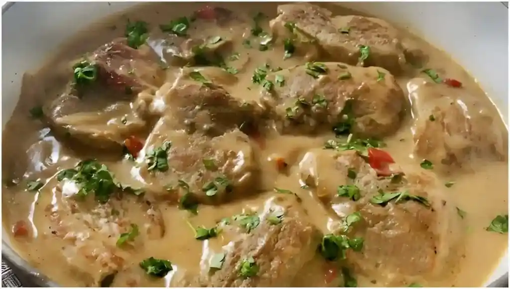 Schnitzelstreifen in Senfsahnesoße so geht’s