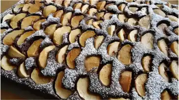 Schoko – Apfel – Kuchen vom Blech