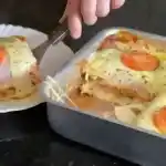 Toast Mozzarella Auflauf aus dem Backofen