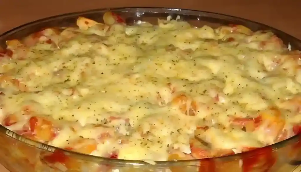 Überbackene Pizza-Nudeln
