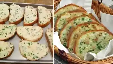 Uberbackenes Brot mit gebackenem Knoblauch 4x