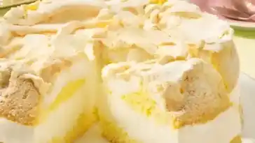 Zitronencreme Torte mit Baiserhaube 4x