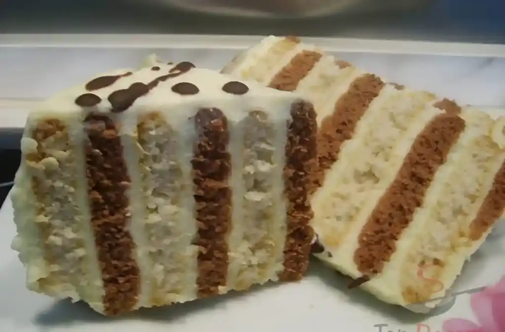 Zweifarbiger Kuchen ohne Backen