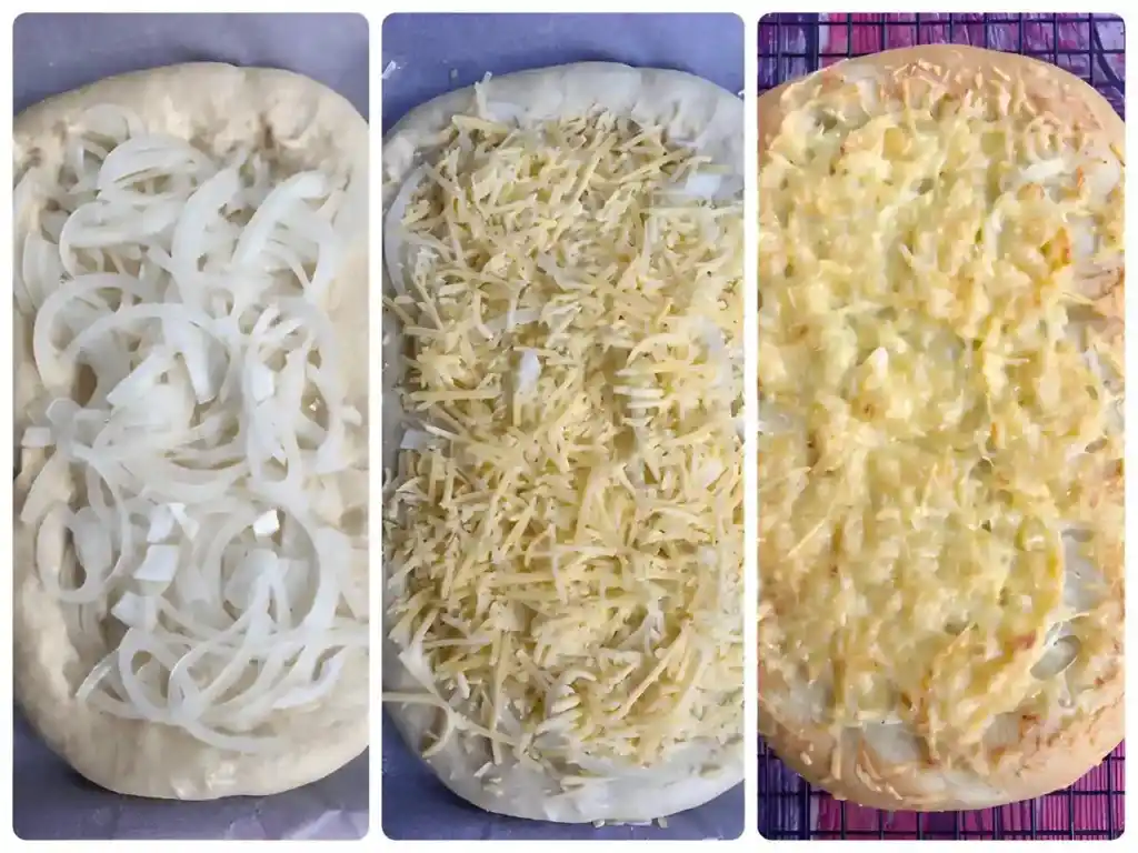 Zwiebelbrot ohne Hefe schneller gegessen als gebacken!