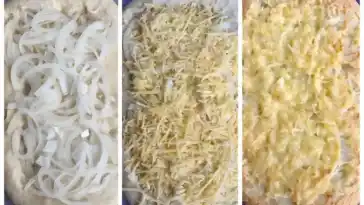 Zwiebelbrot ohne Hefe schneller gegessen als gebacken 4x