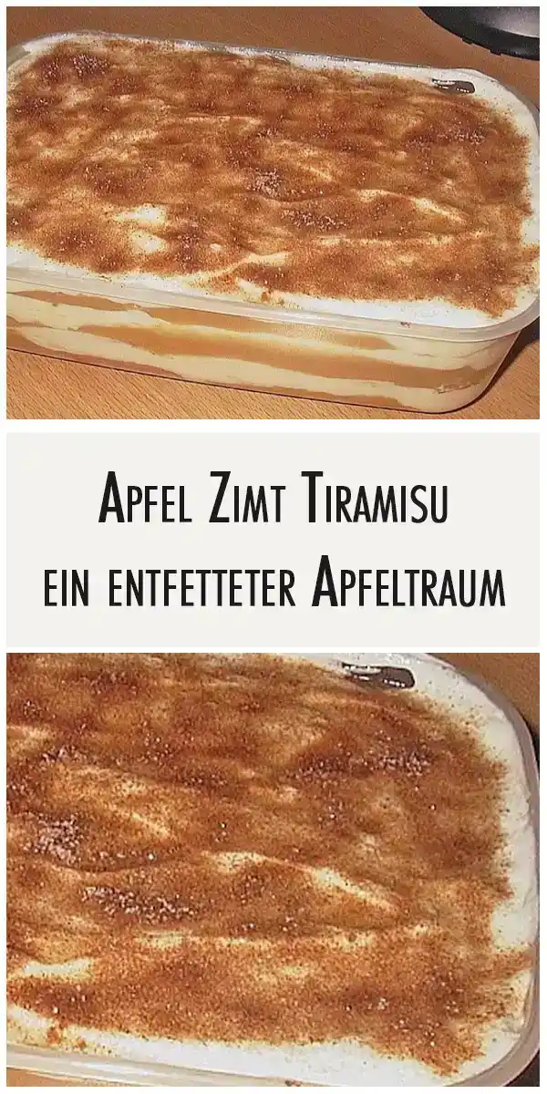 Apfel Zimt Tiramisu 🍎 ein entfetteter Apfeltraum pin