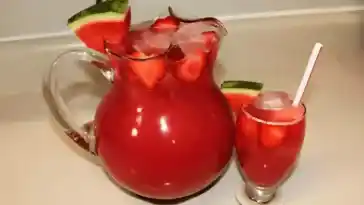 Erdbeer Bowle mit Melone 🍹, ohne Alkohol!