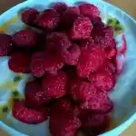 Himbeer Quark mit Apfel Leinsamen und Goji Beeren W2xEX 4x 2n